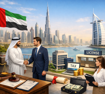 Business collaboration in a UAE city 360x320