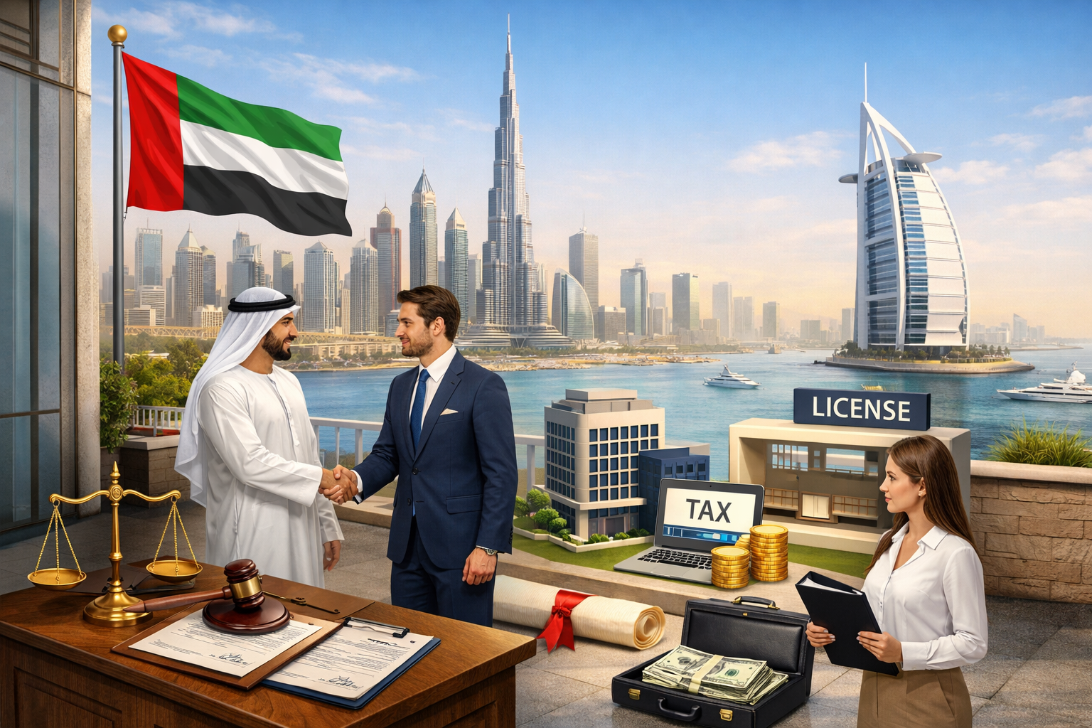 Business collaboration in a UAE city